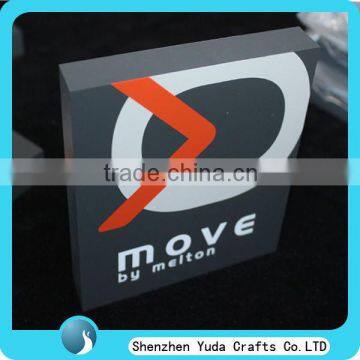 square desktop free standing customized high quality hot sale silk-screen printing acrylic block note retail