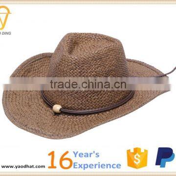 western simple cowboy hats handmade crochet paper straw hats