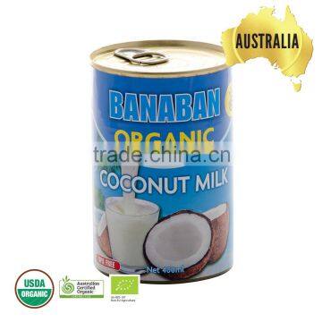 Australia High Quality BANABAN Certified Organic Coconut Milk,Bulk coconut milk Wholesale