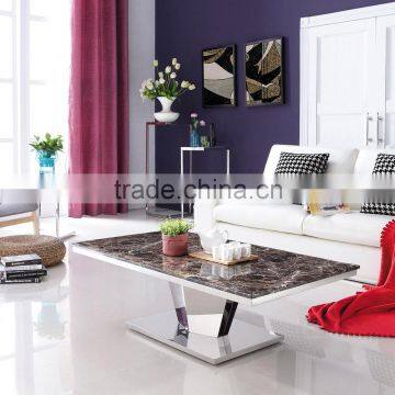 Marble tops stainless steel coffee table