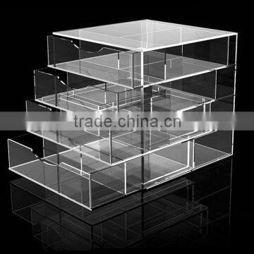 Acrylic cosmetic countertop display Acrylic Makeup Counter Display