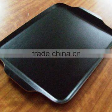 Smooth Surface Non-Slip Black Rectangular Wooden Food Tray, Very Smooth Surface, Wooden Tray, Tray