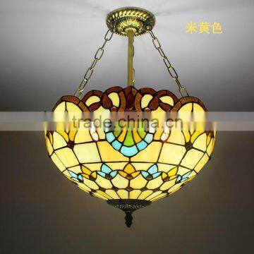 European tiffany glass hanging light