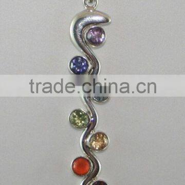 CHAKRA LONG SNAKE 925 SILVER PENDANT