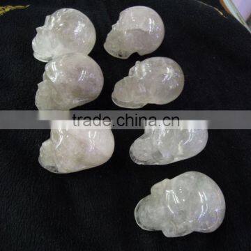 High Quality Clear Quartz Crystal Human Skull Carving Factory Outlet photo-6