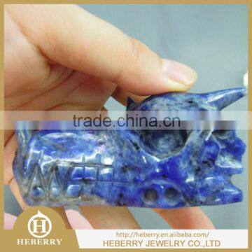 charming crystal products Natural sodalite Dragon Skull / Wholesale Quartz crystal Dragon Head