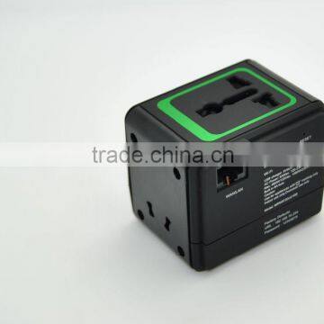 2014 One of the best promotional gifts travel adaptor with earth travel wifi socket