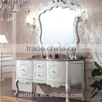Discount Bathroom Vanity From Cheap Solid Wood Furniture in Silver Oak Wood WTS163 photo-5
