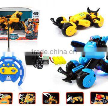 New and hot sale Deformation toy.27cm RC transform Robot Car remote control stunt toy Racing car toy Truggy Fengyuan