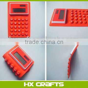 Foldable soft silicone calculator for decoration