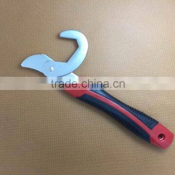 Universal wrench with double color rubber grip