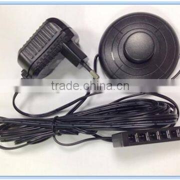 New !!! OEM/ODM 12v 0.5 A EU Power Supply With LED Mini 6-way Distributor and Foot Switch photo-3