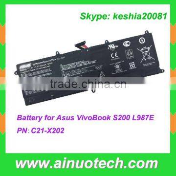 original Laptop Battery for Asus VivoBook S200 L987E PN C21-X202 rechargeable battery