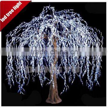 High artificial led willow tree light/white outdoor led weeping willow light tree