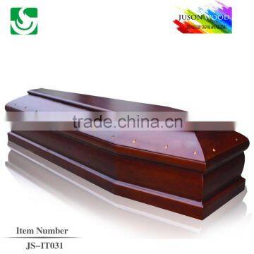 Wholesale solid wooden high quality European coffins