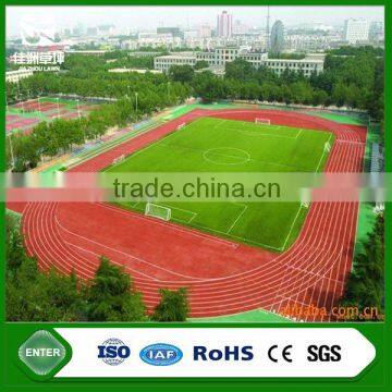 Red Playground Track Artificial Grass With White Line Artificial Grass