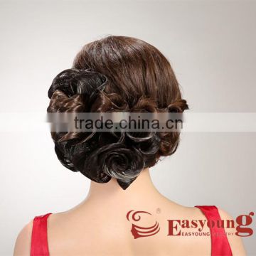 Women wig attached, beauty salon hair accessories, synthetic hairpieces