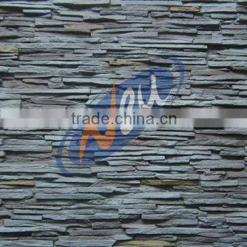 3D faux ledge stone panel, Polyurethane material, waterproof, fire retardant.