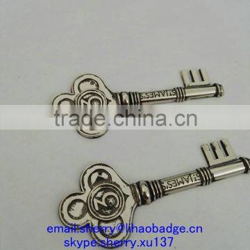 Souvenir Metal Antique Color Key,zinc Alloy Die Casting Key Shape Tag