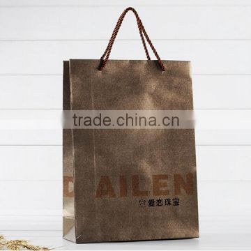 High quality kraft paper shopping bag customized handbag decorative cheap paper bags