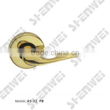 AS-22 PB brass door handle on rose