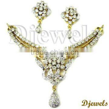 2013 Latest Diamond Gold Necklace Sets, Bridal Diamond Necklace Sets, Diamond Wedding Jewelry