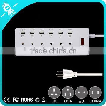 2-in-1 Surge Protected Power Strip USB Charger Station Combo Charging Ports Power Socket photo-3