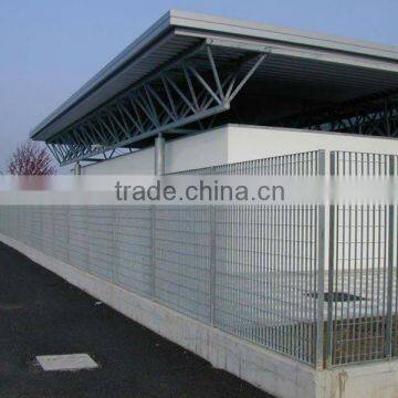 steel grating fence used in stadium