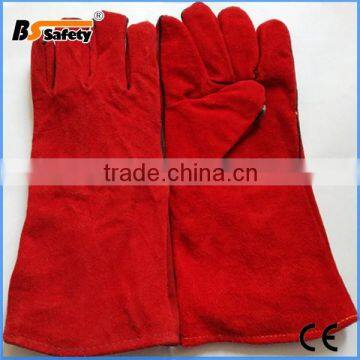 BSSAFETY Cheap Leather Welding Industrial Work Glove photo-2