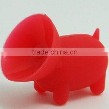 Promtional pig animal shaped silicone smartphone sucker stand