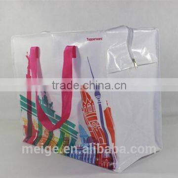 China recyclable water-proof fabric zipper tote bag / zipper bag / PP zipper bag