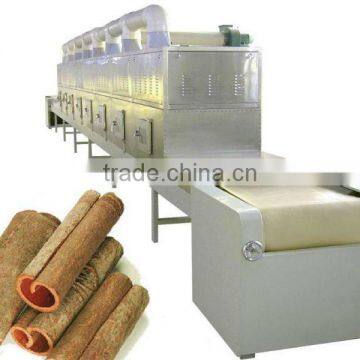 High quantity tunnel type continuous microwave drying and sterilization equipmen for cinnamon