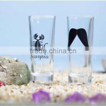 drinking cup with the mustache decoration