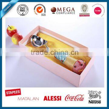 Nice design resin handle ice cream spoon zinc alloy material
