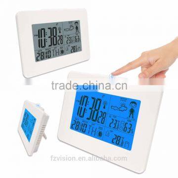 Digital Super Wireless Weather Station Clock Thermo Hygrometer With 2 Sensors photo-2