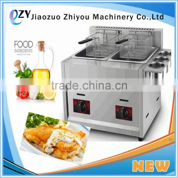 2016 New Product 2 Tank 2 Basket Gas Fryer 12 Liters Deep Fryer Gas For Sale(whatsapp:0086 15039114052)