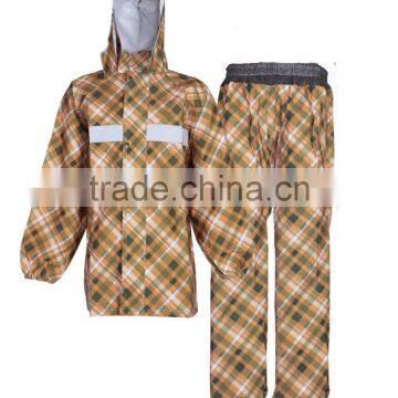 high quality heavy duty OEM fashion adult pvc raincoat waterproof