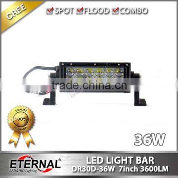 36W super spot offroad led light bar automotive 4x4 vehicles motorcycle powersports driving spot led light bar