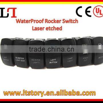 Waterproof Rocker Switch Laser Etched 12V 24V DC