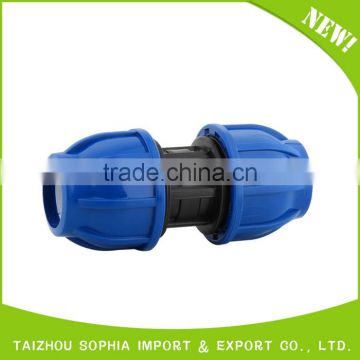 PN 16 pp/pe compression fittings reducing tee for pe pipe