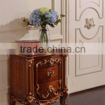 Classical Italy Style Bedroom Set for Teenager, Button Tufted Brown Leather Bedset photo-4