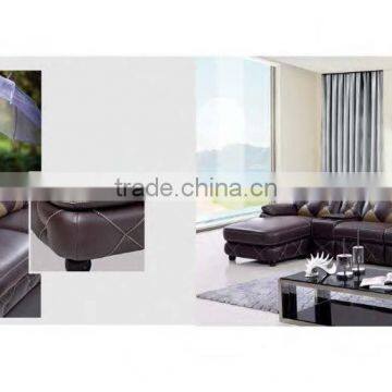 Bisini Modern L Shape Genuine Leather Sofa, L Shape Sofa