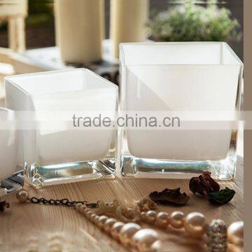 New Design Wedding Table Floral Ornaments Square Glass Vase photo-2