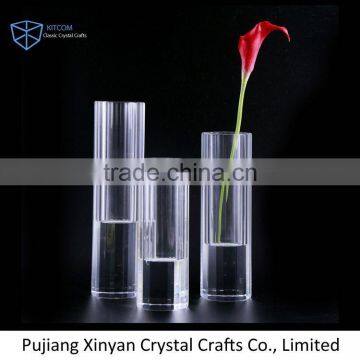 Wholesale prices trendy style crystal decorative glass vase on sale