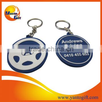 Advertising Logo Debossed pvc keychain