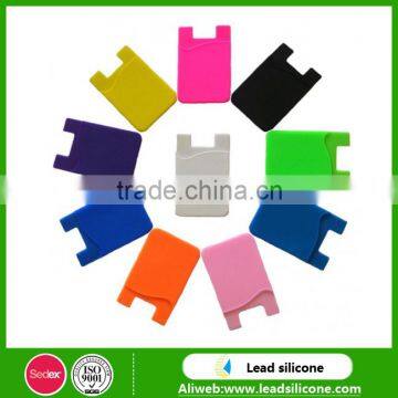 Promotional Gift Phone Card Holder, Custom Logo Silicone Card Pocket With 3M Sticker photo-3
