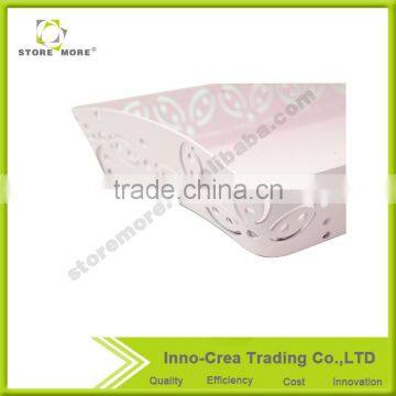 Fashional Arc-Shaped Pink Office Supply Metal Drawer Organizer Tray photo-3