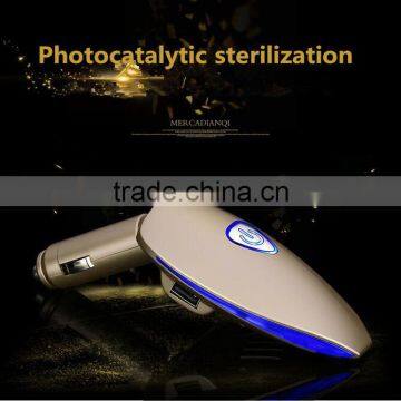 Car Air Purifier Anion Charge Double USB Besides Smoke The Car Gift Aromatherapy Machine Car Oxygen Bar photo-3