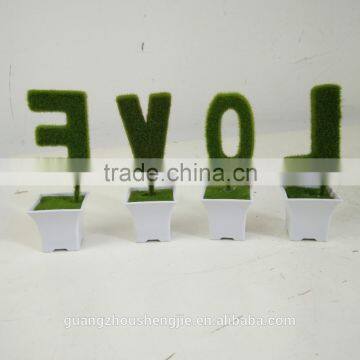 Mini Bonsai Artificial Letters Grass for Decoratrion photo-6