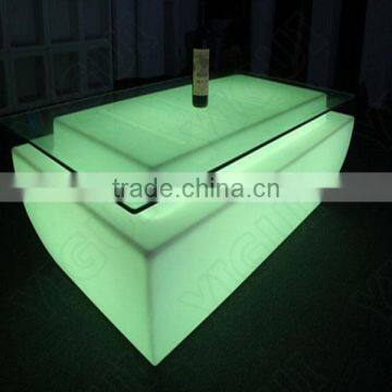 LED High Quality Waterproof Glasses Top+aluminum&PE Base Material Coffee Table photo-3